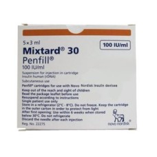 Mixtard 30 Penfill 100 IU Novo Nordisk