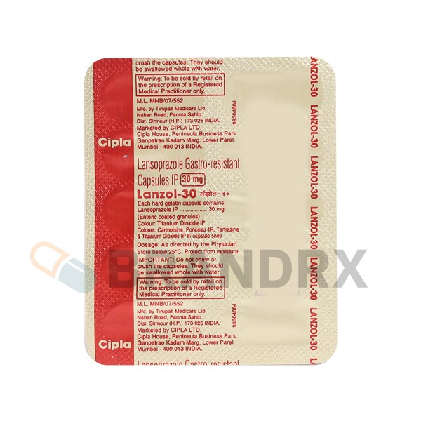Lanzol 30 mg Cipla